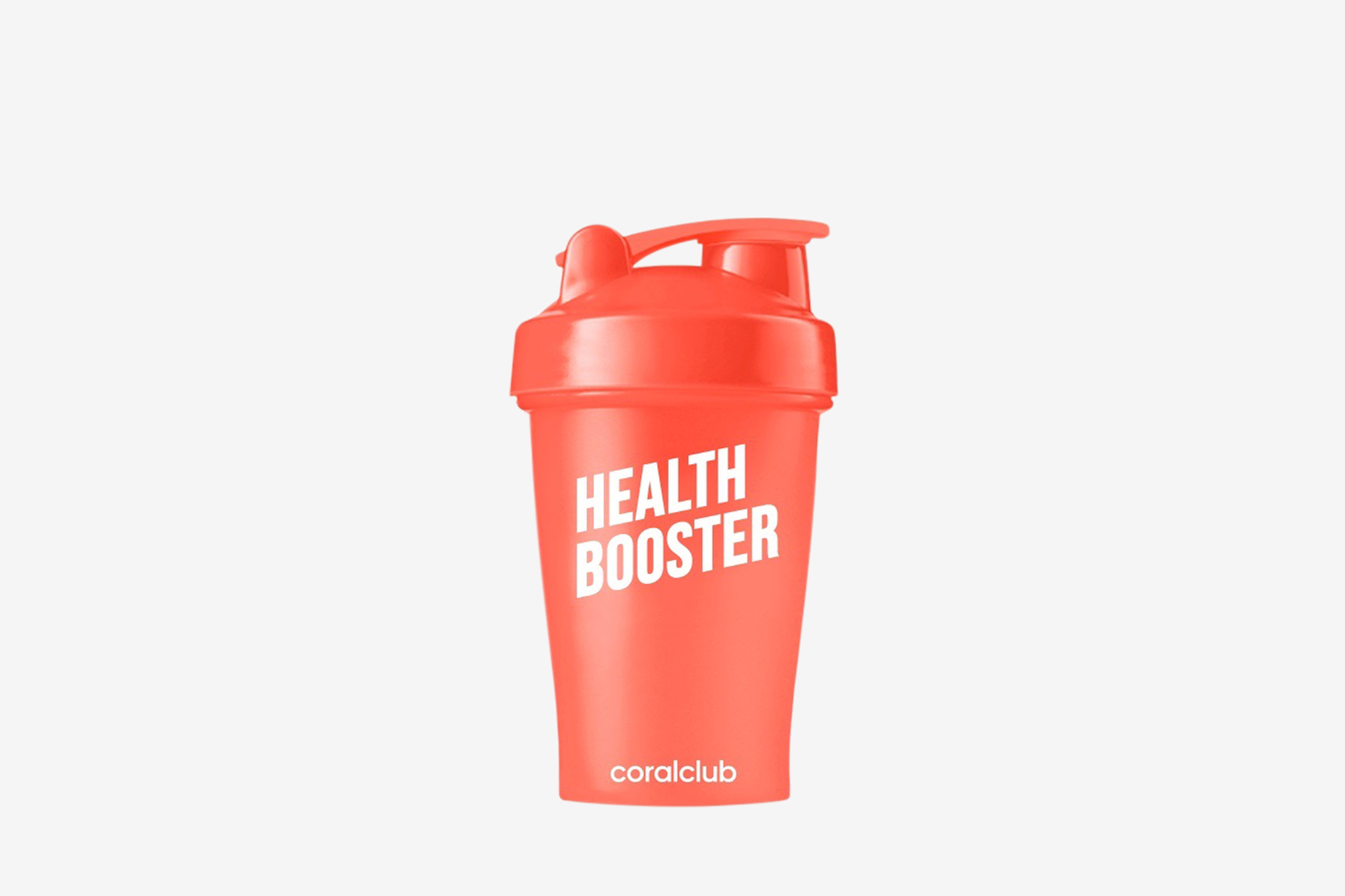 Shaker Coral Club Health booster 400 ml, arancio